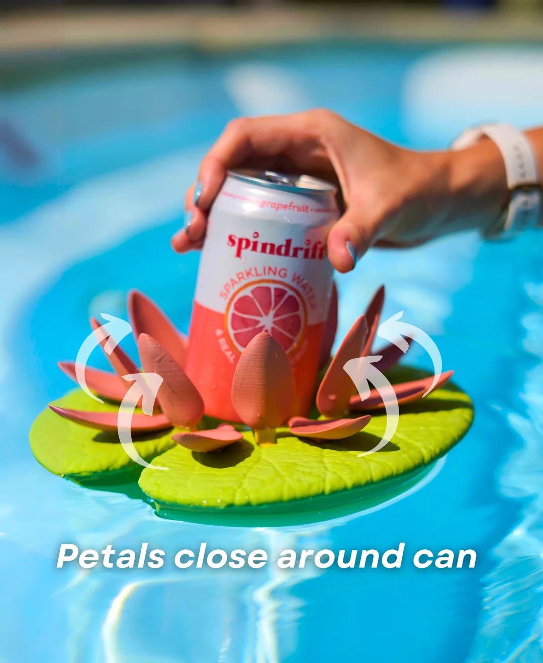 Lily Pad Cupholder - Pool Can Holder with Self Adjusting petals