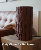 Lantern log - Mechanically Dimming Lamp with Real Log Texture