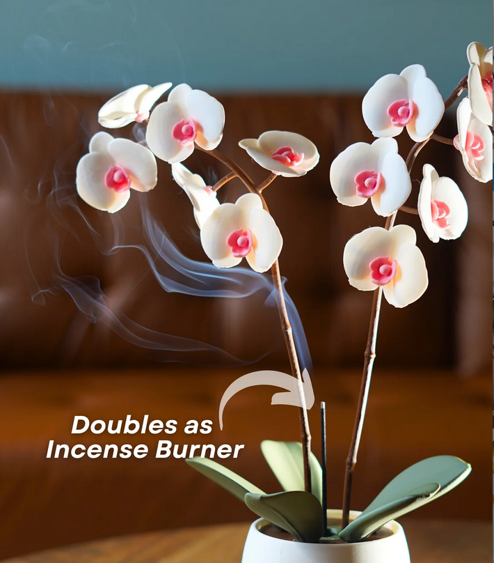 OrchidAura™ Aromatic Diffuser & Incense Holder