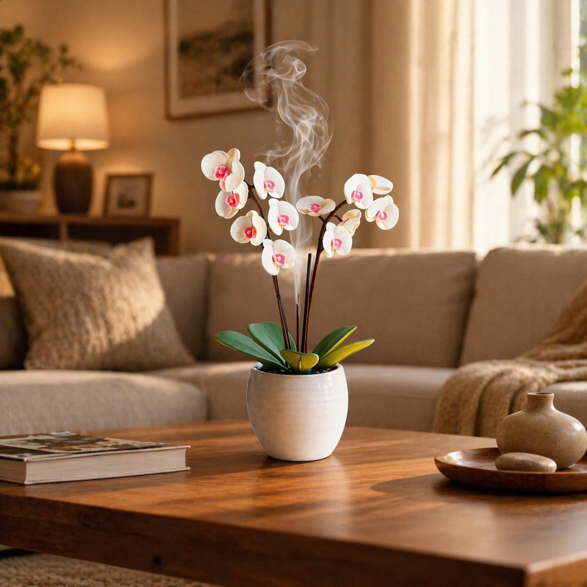 Aromatic Orchid Diffuser & Incense Holder