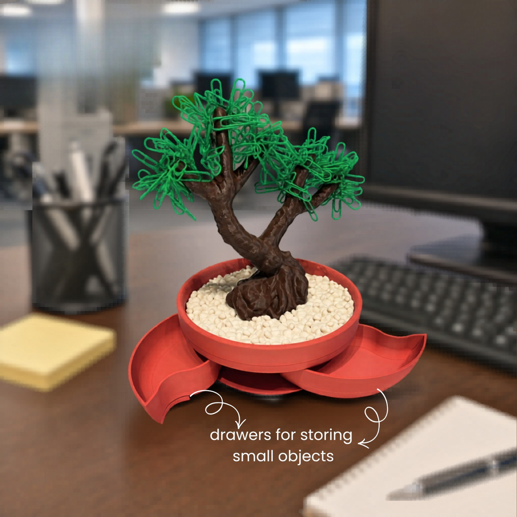 Office Supply Bonsai Desk Organizer